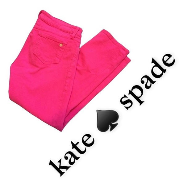 kate spade Denim - Kate Spade NY Play Hooky Perry Street Straight Leg Crop Jeans [size 31] Hot Pink